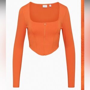 Aritzia Sunday Best Maverick Top, Orange, Size S